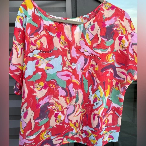 Sheer Perfection! SHALOM (VGUC, No Size) Diaphanous, Colorful "Cover-Up” - Picture 5 of 6